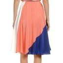 Yumi Kim  Womens Leon Tricolor Colorblock Silk Midi Dress With Tie Belt Size XS Photo 1