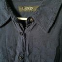 Ralph Lauren Navy Blue Lauren  Collar Button Down Dress with Waist Tie Photo 3