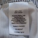 Talbots  Size 12 Linen Blend Pull On Drawstring Pants Blue White Stripe Flowy Photo 6