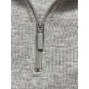 Orvis Women's  Sandy Point 1/4 Zip‎ Ribbed Sweatshirt Gray Sz Large Photo 2