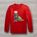 Ralph Lauren Polo Bear Red Christmas Long Sleeve Shirt Photo 5