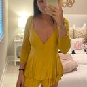 Yellow Ruffle Romper Size M Photo 0