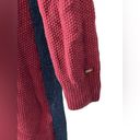 Tommy Hilfiger  Sweater Dress Sidelong Two Tone Maroon & Blue Size Small Photo 5