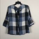 Ro & De Ro De Top Blue Plaid Bow Back Blouse Photo 6