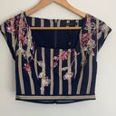 BCBGMAXAZRIA NWT  Embellished Crop Top Floral Photo 1