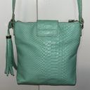 Isaac Mizrahi  Live Bridgehampton Leather Snake Crossbody Bag w Wallet MINT Photo 1