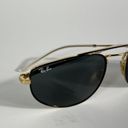 Ray-Ban RB3668 Rectangle Aviator Metal Frame Unisex Gold Black Sunglasses OS Photo 1