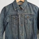 Gap Vintage  Womens Denim Jean Jacket Dark Dirty Wash Fall 2002 Preppy Size S Y2K Photo 3