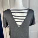 Glitz NWT  Mesh Strappy Short Sleeve Top (Charcoal Gray) - XL Photo 6