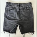 We The Free Free People  Black Avery Bermuda Raw Hem Button Fly Shorts 28 Photo 4