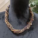 Coldwater Creek  Women's Gold & Brown Multilayer Round Twisted Beaded Necklace Photo 0