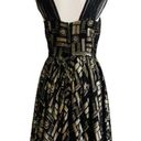 2 B. Rych  Dress Black Metallic Gold Silk Chiffon Sleeveless Party Dress Size 6 Photo 3