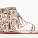 JustFab  Winnifred reptile fringe sandals size 6½ Photo 2