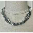 Krass&co The Roman  tri strand grey beaded necklace Photo 6