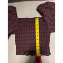 ZARA  Plaid Square Neck Crop Top Puff Sleeve XS Peasant Indie Cowgirl Western Photo 8