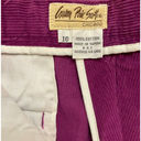 Bermuda Vintage 90s High Waisted Purple Corduroy Pleated  Shorts - Women's  - 10 Photo 5