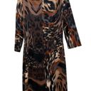 Jessica Simpson  Animal Print Dress Sheath Brown Size 8 Photo 6