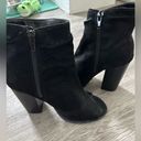 Bella Marie Open toe black suede bootie  Photo 5