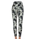 Colorfulkoala  Black Paintbrush High Rise Pull On Ankle Yoga Leggings SIze S Photo 2