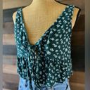 LA Hearts PacSun  Green & White Floral Cropped Tank Top Photo 3