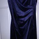 Honey and Rosie Midnight Blue Velvet Dress Photo 4