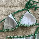 SheIn Green And White Striped Bikini Photo 2