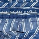 American Eagle  Women's Blue White Striped Wide Leg Paperbag‎ Pants Sz 8 NWOT Photo 6