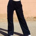 Brandy Melville  John Galt Velour Velvet Anastasia Wide Leg Sweatpants Navy OS Photo 0