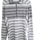 Lululemon  Race Your Pace 1/2 Zip, Marshmallow Stripe Heathered Slate Photo 1