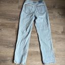 Abercrombie & Fitch  curve love Ultra High Rise 90s Straight Jean Criss Cross Photo 2