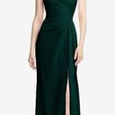 After Six NWOT  Strapless Pleated Faux Wrap Trumpet Gown in Evergreen, size 2 Photo 9