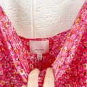 Cinq à Sept NWT Cinq A Sept Astrid Ditsy Satin Cocktail Dress Pink Floral Mini Ruching 12 Photo 5