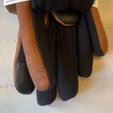 Calvin Klein  Leather Touchscreen Gloves Brown Black Quilted Small NEW Photo 3