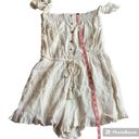 American Eagle  Eyelet Off The Shoulder Flutter Sleeve Romper- Size Small Photo 15