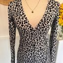 Divided  Leopard Black & White Print Wrap Dress Photo 2