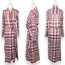 Theory Jinniefield Wrap-Effect Plaid Cotton Maxi Dress Photo 6