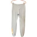 Sundry  Women's Size 1/S White Ombre Stripe Sweatpants Pull On Drawstring Closure Photo 1