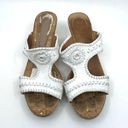 Jack Rogers  White Leather Cork Wedge Sandals Women's 7.5 US Photo 4