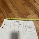 RE/DONE  70s High Rise Stove Pipe Frayed Raw Hem Jeans Size 27 in Vintage White Photo 10