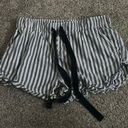 Aerie Ruffle Hem Striped Boxer Shorts Photo 0