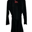 Bebe Vintage Womens  Robe Embroidered Logo 90s Y2K Black 
One Size Photo 0