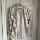 Abercrombie & Fitch Abercrombie Striped Button Down Shirt Tan and White Photo 6