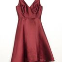 Alfred Sung NWT  Burgundy High Low V Neck Cocktail Dress Size 6 Photo 0