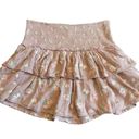 Lucky Brand  Two Piece Shirt Skirt Set Crop Top Smocked Size Medium Women's Photo 5