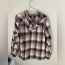 Carhartt  Pink Plaid Flannel Button Down with Hoodie Size Small Photo 5