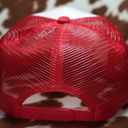 Kiss Me Cowboy Trucker Hat Red Photo 1