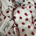 NWT PLUSH Revolve Strawberry Satin Short Pajama Set W/ Eyemask Sz S Red Photo 7