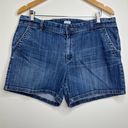 Liz Claiborne  Classic Denim Jean Shorts Women’s Size 16 Button Flap Back Pockets Photo 0