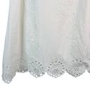 Hill House  White The Mila Dress One shoulder Eyelet Dress Small Photo 2