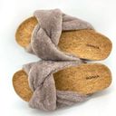 Vince  Goran Shearling Trimmed Cork Slides New Photo 9